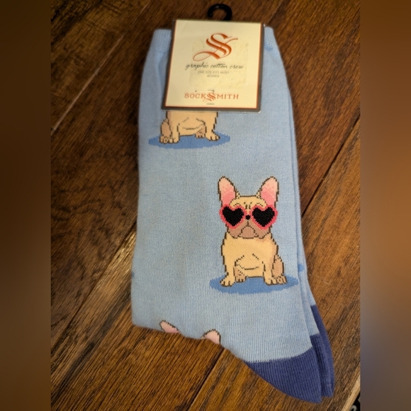 Socks Women's "Frenchie Dog Fashion" Socks women's Size 5-10.5 - Picture 4 of 10
